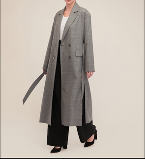 ANJRA™-BAYLOR DOUBLE BREASTED LIGHT OVERCOAT